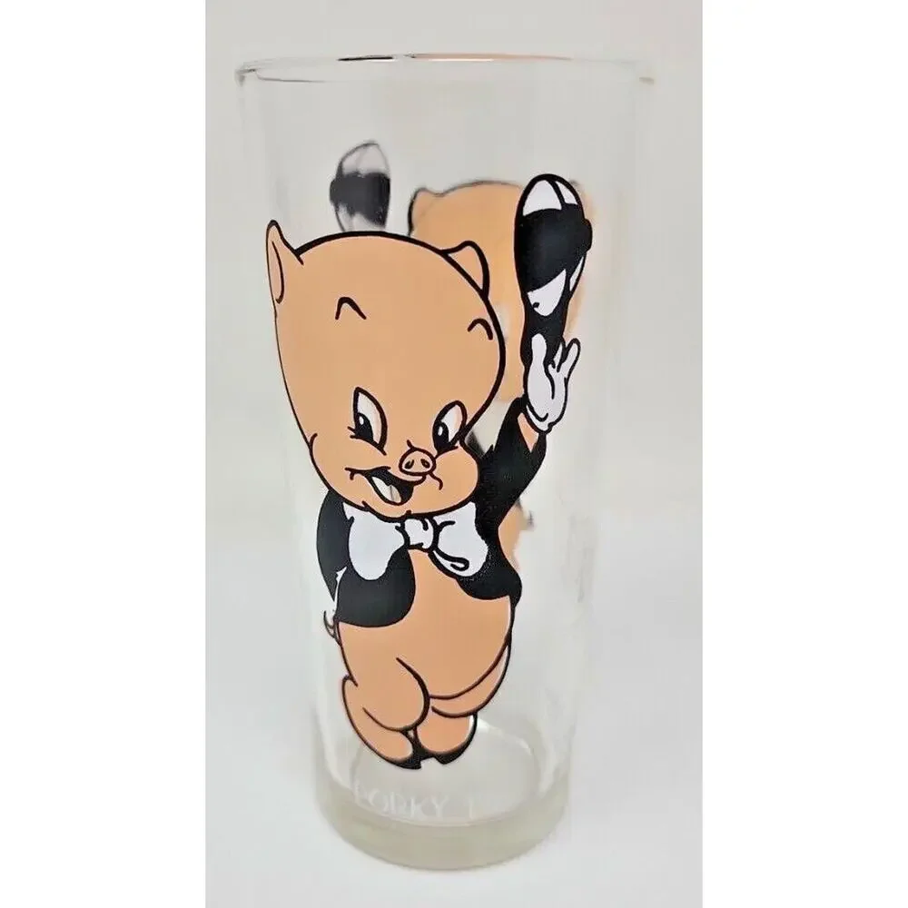 1973 Warner Bros.‎ Inc Looney Tunes Pepsi Glass - Porky Pig  U301